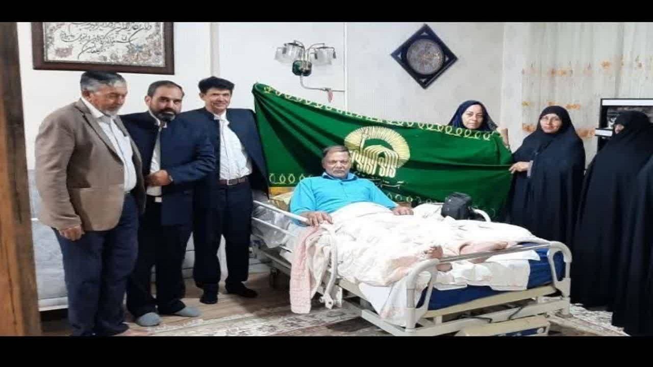 پرچم رضوی در منازل جانبازان بالای ۷۰درصد کرمان