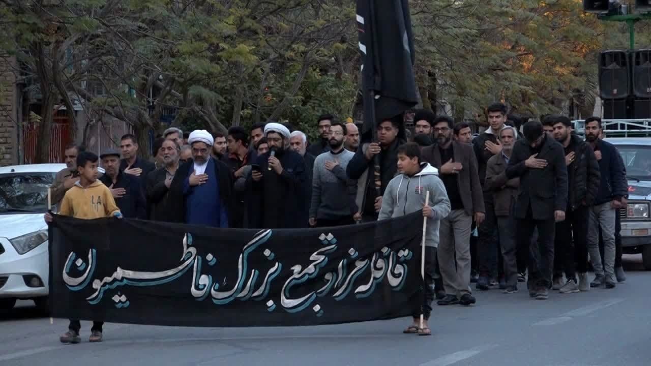 حرکت قافله عزاداری فاطمیه در بافق
