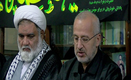 وداع با پیکر طلبه شهید مدافع امنیت در حرم حضرت معصومه(س)