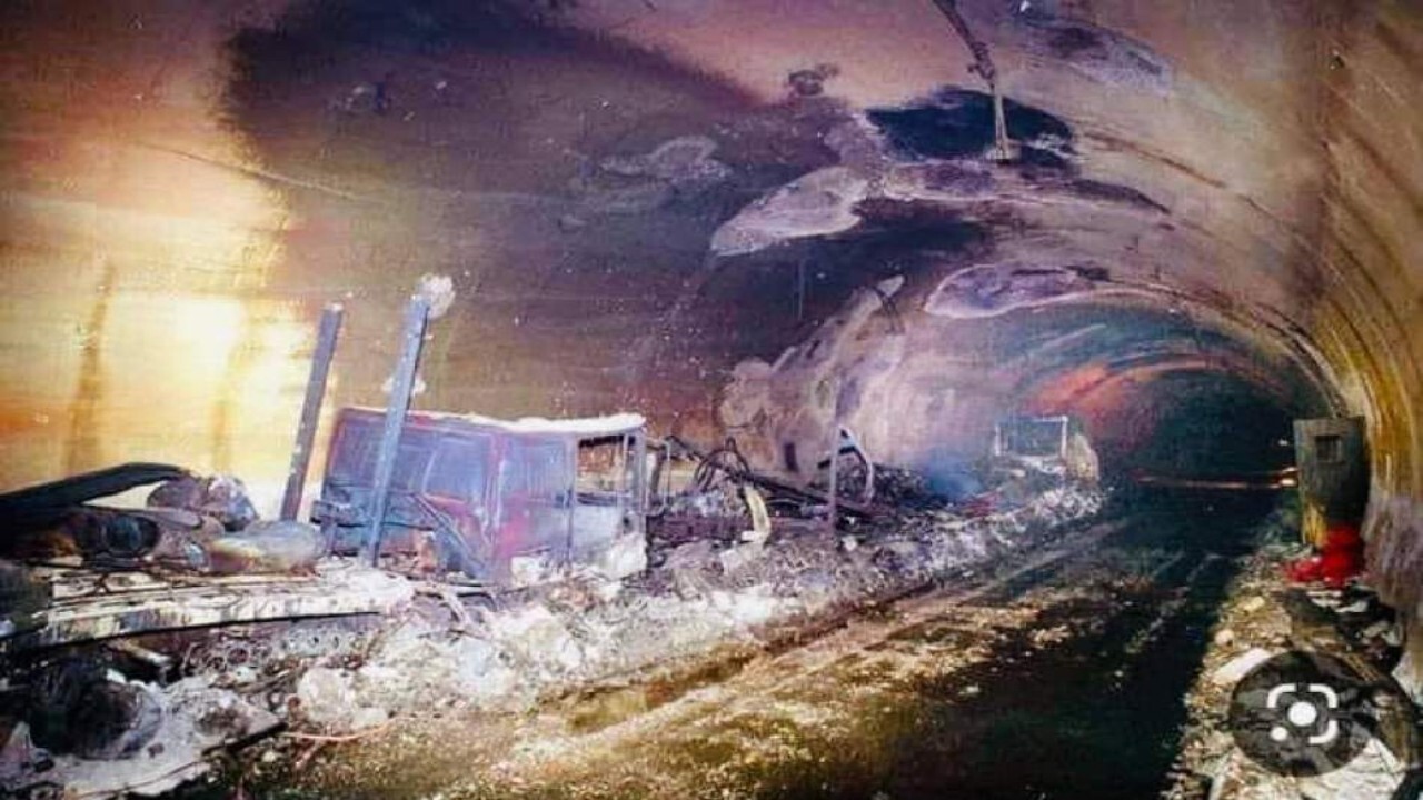 سالنگ شمالی دچار آتش‌سوزی شد