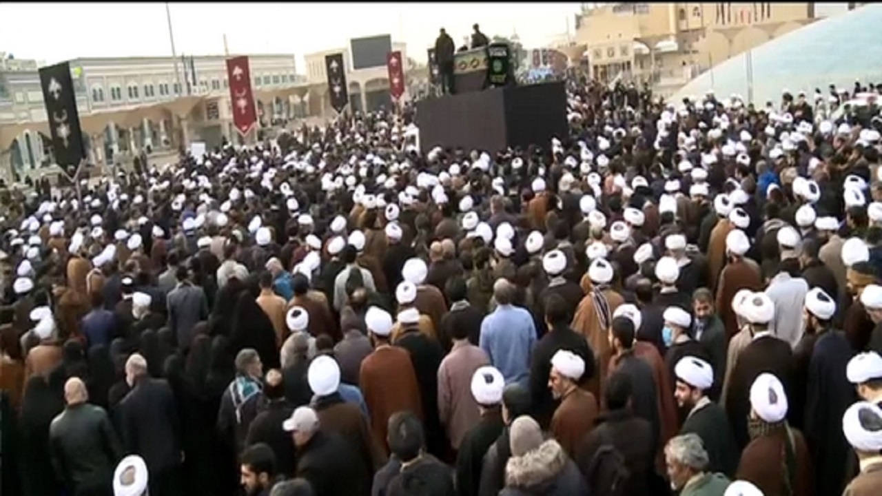 تشییع و خاکسپاری پیکر آیت الله روحانی در قم