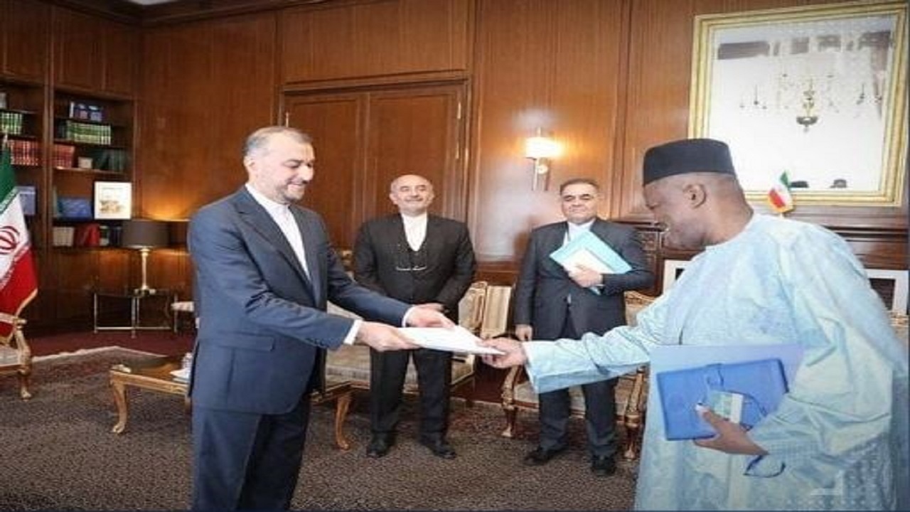 تسلیم رونوشت استوارنامه سفیر جدید مالی به امیرعبداللهیان