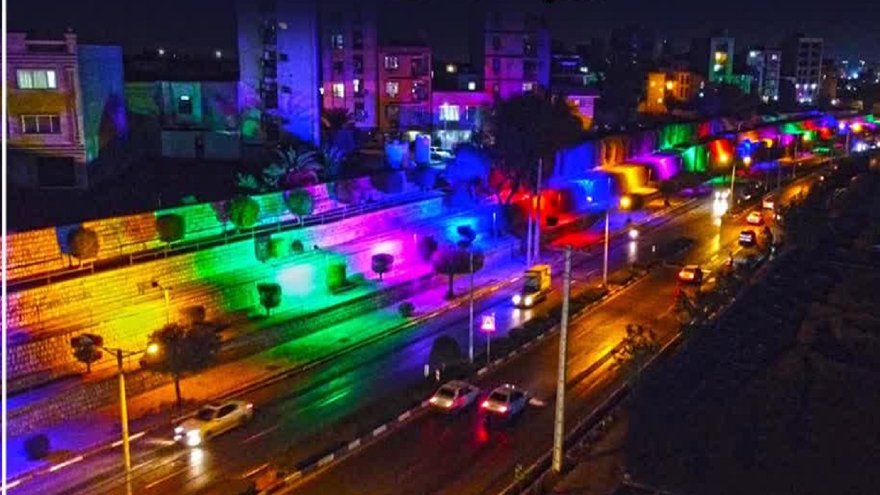 نورپردازی فضای سبز بلوار شهابی پور بندرعباس
