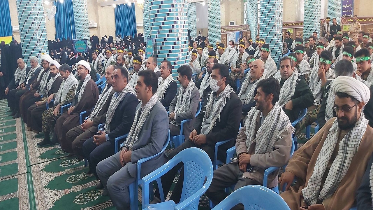 اجتماع بزرگ ونمایش شکوه واقتدار بسیجیان در انار