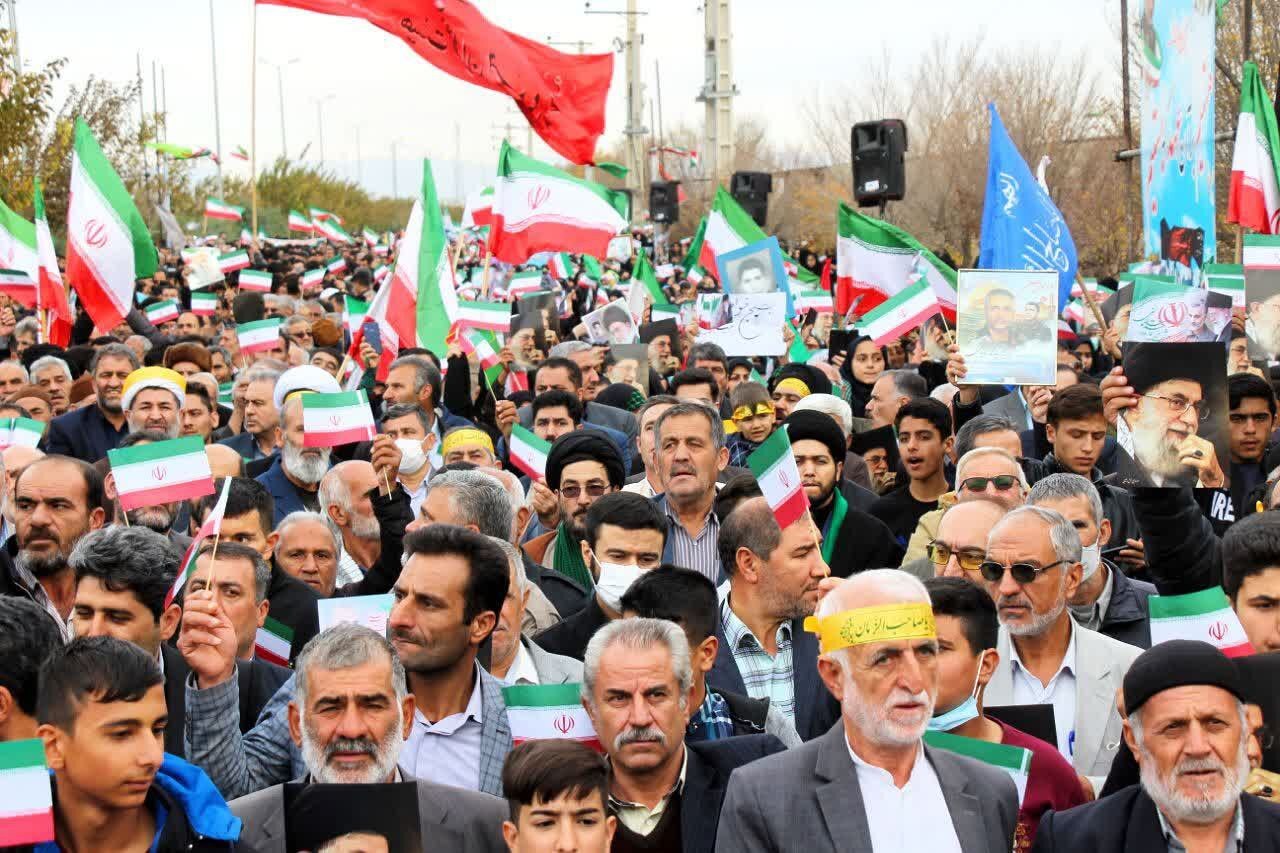 تجدید میثاق مردم ارداق با آرمان&zwnj;های انقلاب و رهبری + تصاویر