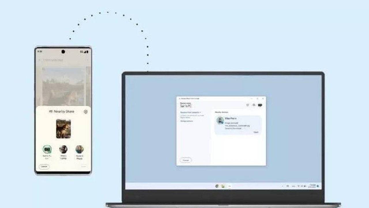انتشار نسخه بتای برنامه Nearby Share  برای ویندوز توسط گوگل