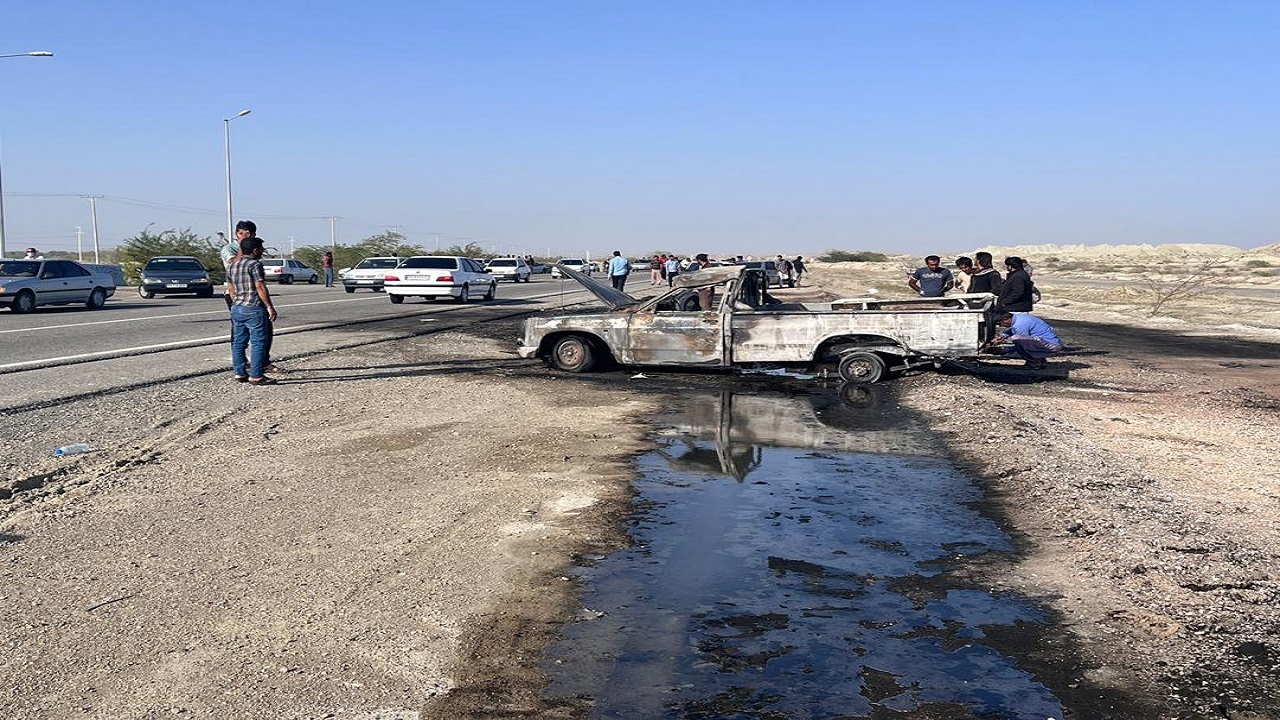 حادثه آفرینی قاچاق سوخت درجنوب سیستان و بلوچستان  / راننده سوخت‌بر جان باخت