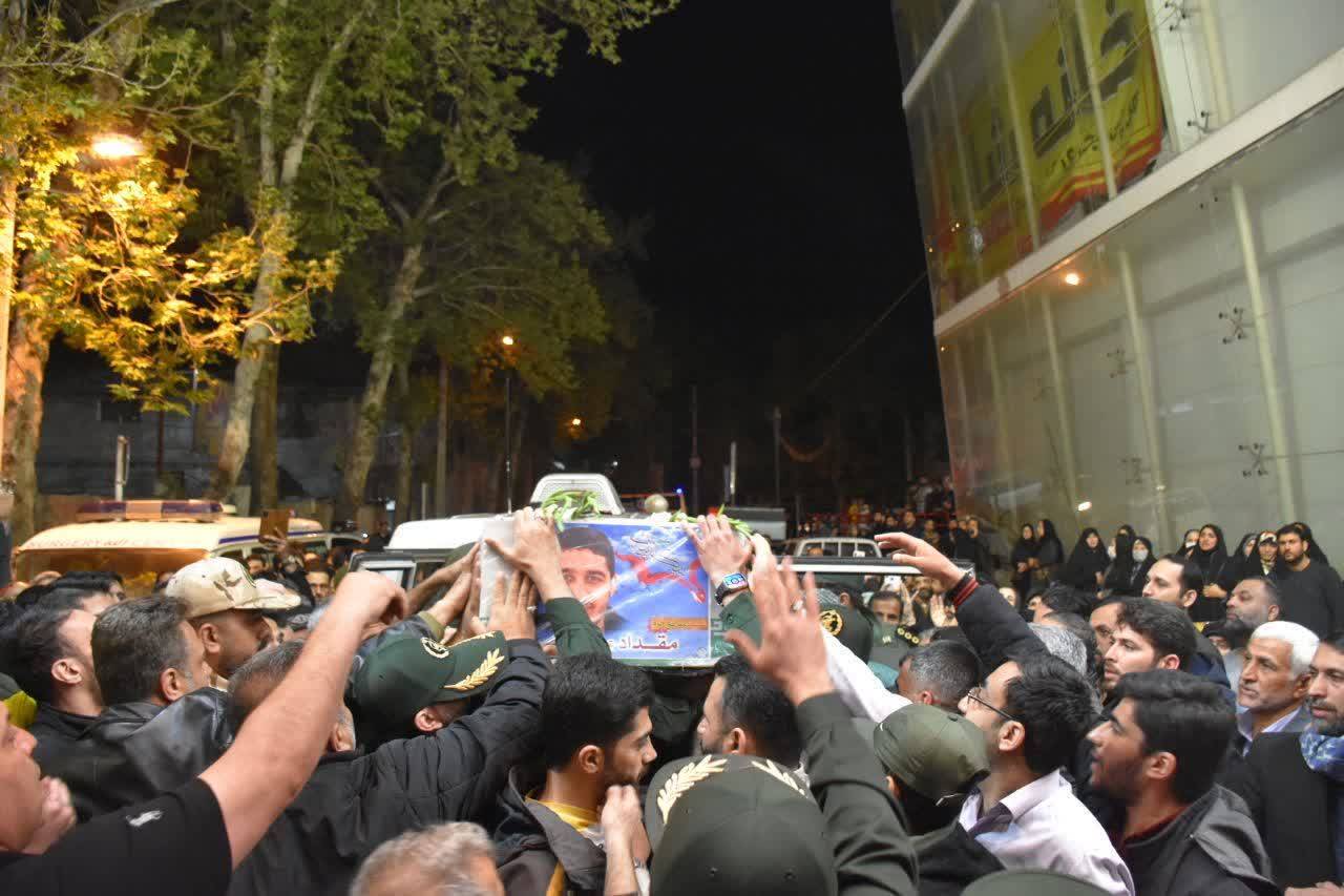آیین وداع با پیکر مطهر شهید مقداد مهقانی در گرگان برگزار شد