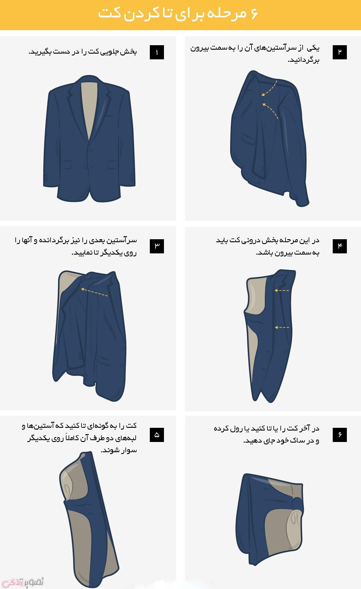 تا زدن کت