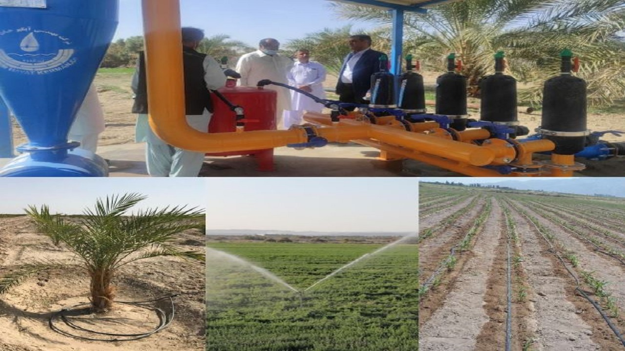 تجهیز هزارو۲۵۰ هکتار از اراضی سیستان وبلوچستان به سیستم‌های آبیاری نوین