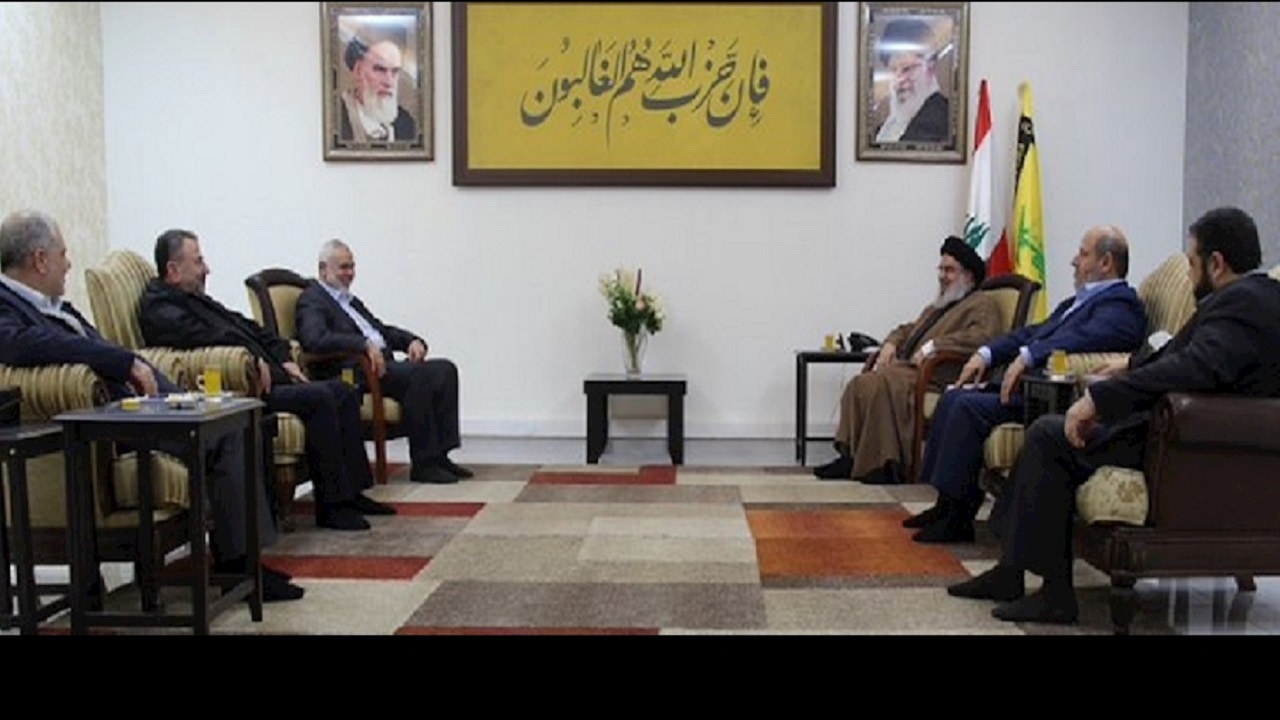 دیدار اسماعیل هنیه با سید حسن نصرالله در بیروت