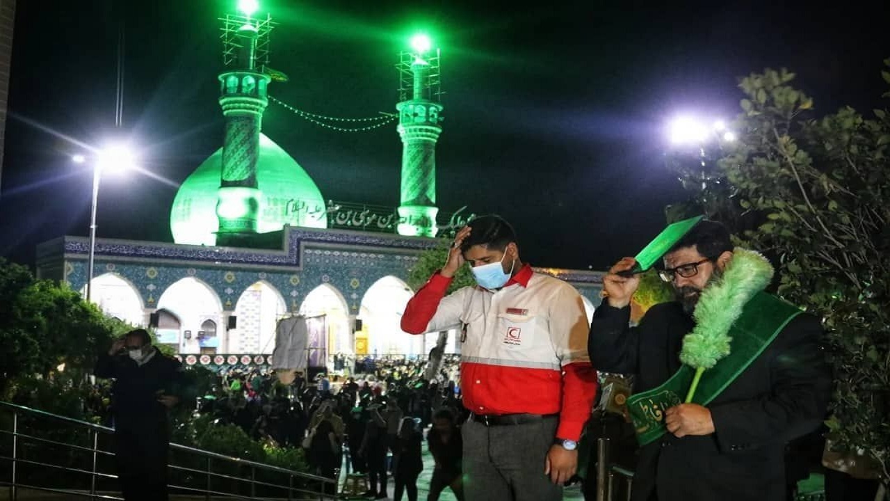 پوشش امدادی در مراسم شب های قدر با همکاری نیروی های داوطلب در گلستان