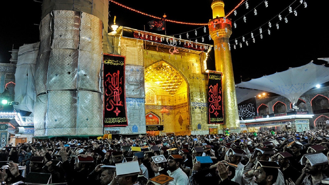 برگزاری مراسم شب قدر در حرم حضرت امیرالمومنین علی (ع) + فیلم