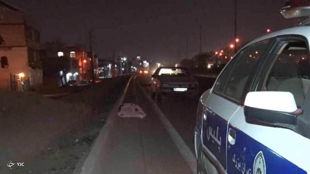 مرگ عابر پیاده به علت بی توجهی راننده سواری به جلو در ساوه