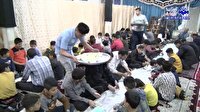 سفره افطاری ساده جوانان در مسجد شریعت آباد مراغه