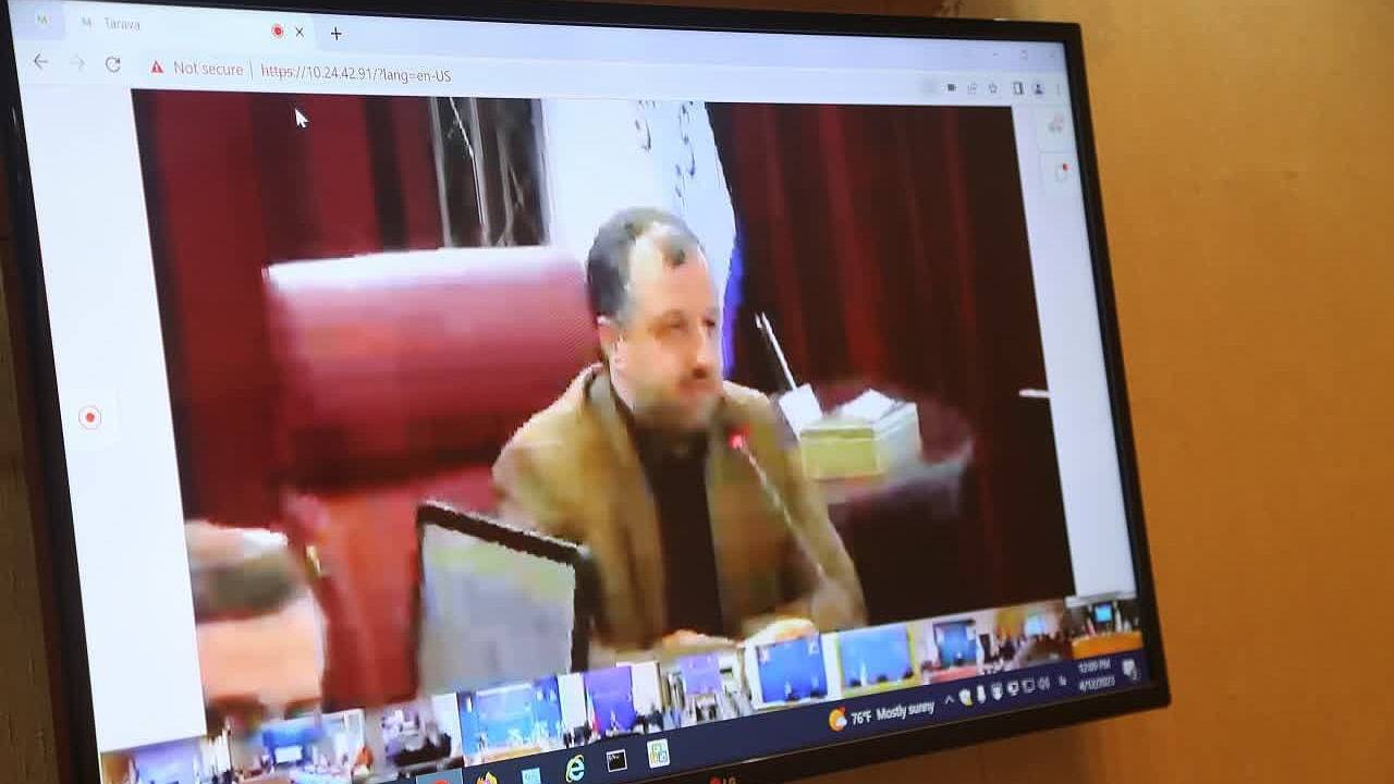 ارتباط ویدئو کنفرانس استاندار کرمان با وزیر اقتصاد