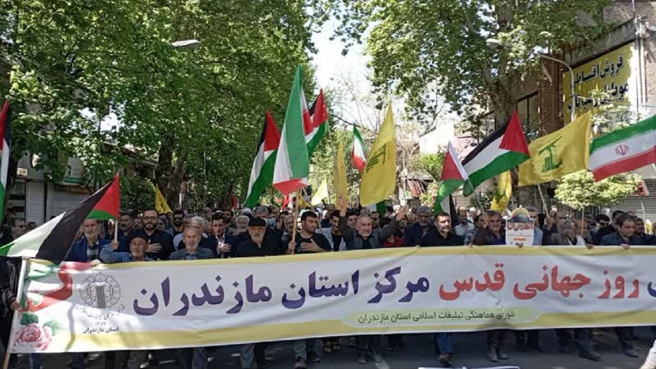 طنین انداز شدن فریاد آزادی قدس در سراسر مازندران + تصاویر و فیلم