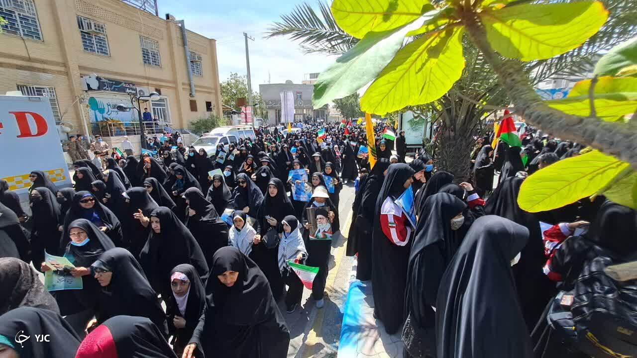 فریاد حمایت از قدس در بوشهر طنین&zwnj;انداز شد