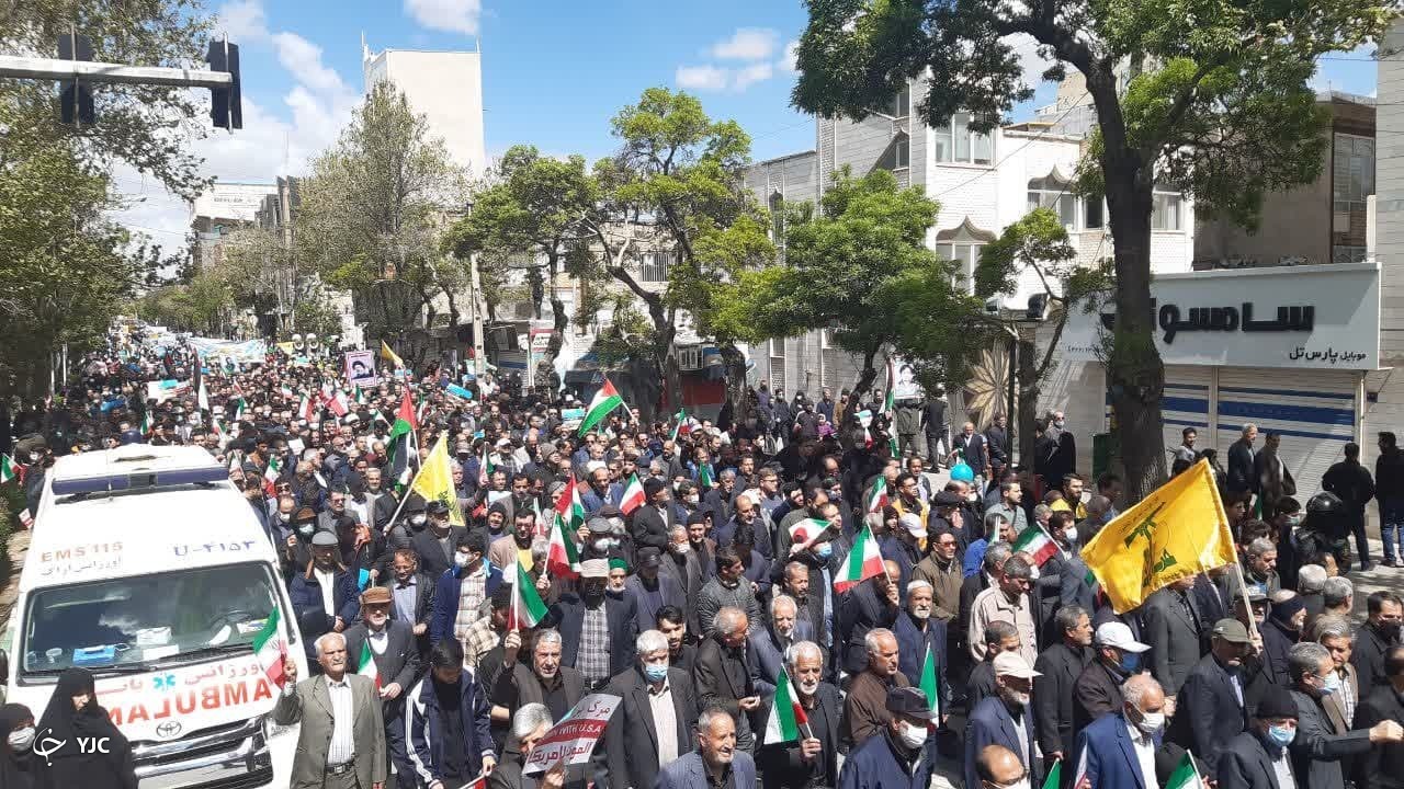 راهپیمایی روز جهانی قدس ۱۴۰۲ در استان مرکزی + تصاویر