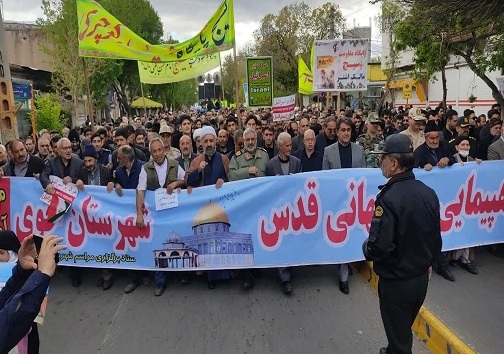 حضور پرشور مردم روزه دار آذربایجان غربی در راهپیمایی روز جهانی قدس+ عکس