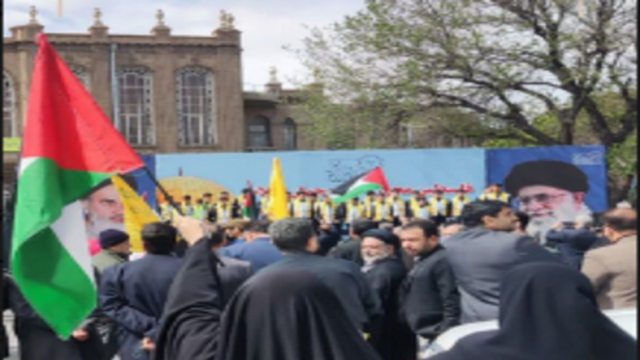 برگزاری راهپیمایی روز قدس در آذربایجان شرقی