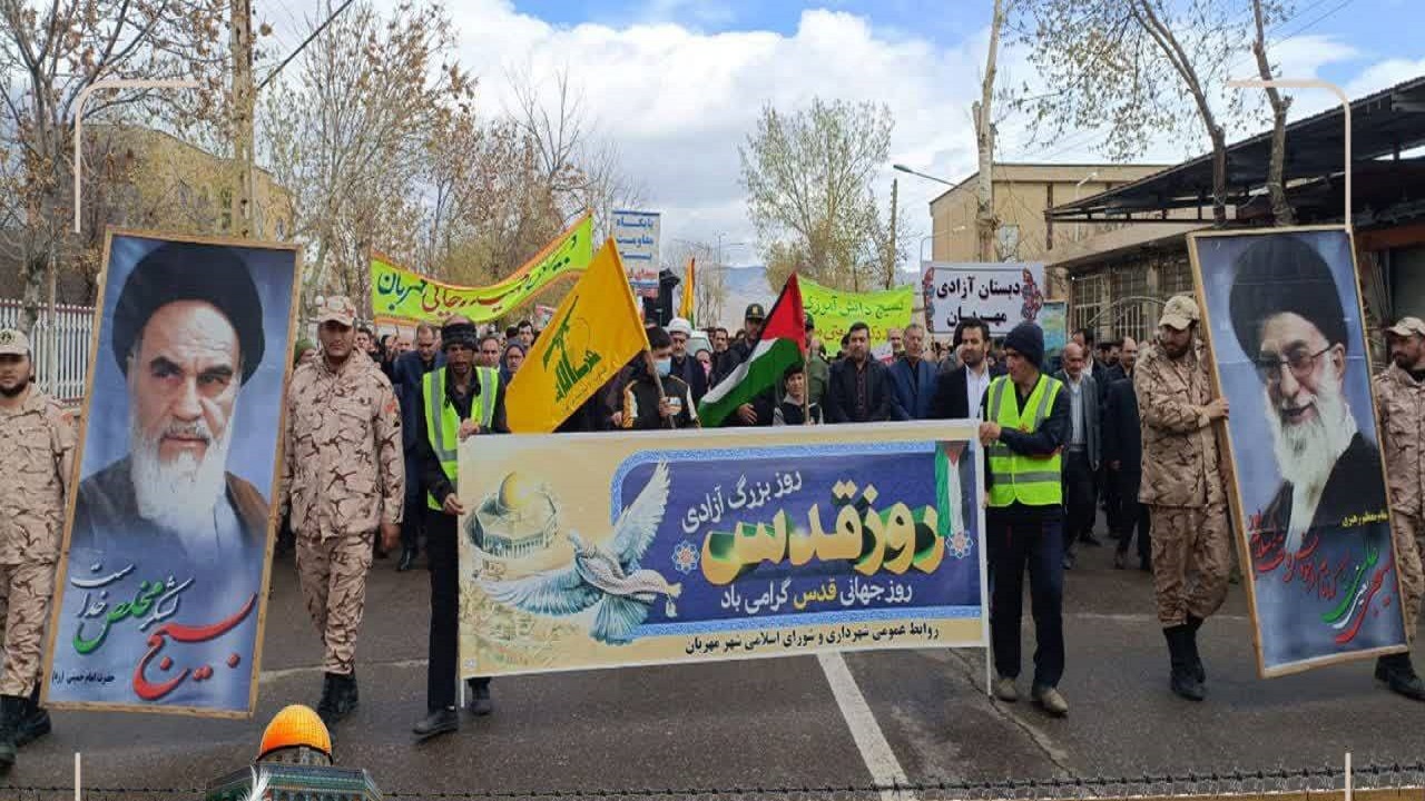 برگزاری راهپیمایی روز قدس در آذربایجان شرقی