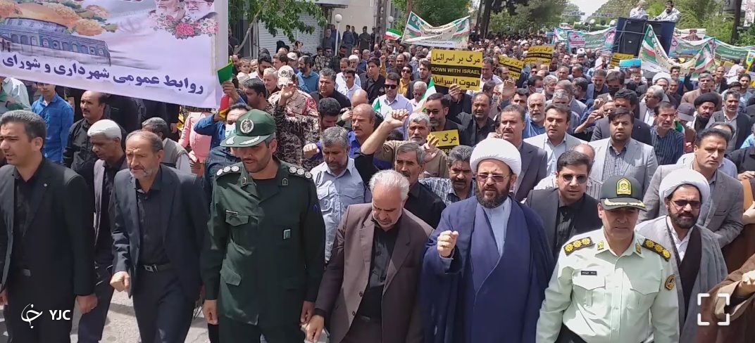 شیعه وسنی در صفوف راهپیمایی روز قدس درشهرستان های کرمان +عکس