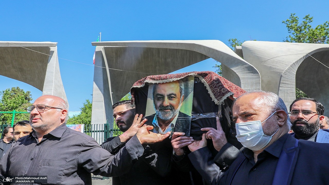 مراسم تشییع عماد افروغ در دانشگاه تهران