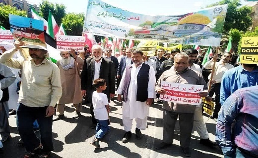 حضور مهاجران افغانستانی در راهپیمایی روز قدس یزد