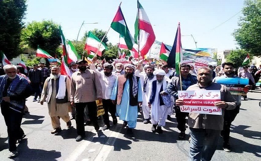 حضور مهاجران افغانستانی در راهپیمایی روز قدس یزد