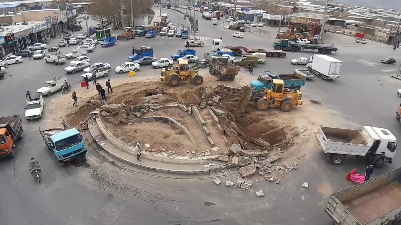 آغاز اصلاح طرح هندسی میدان حادثه‌خیز ملایر