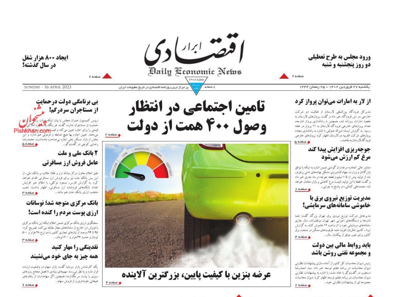 روزنامه ابرار اقتصادی