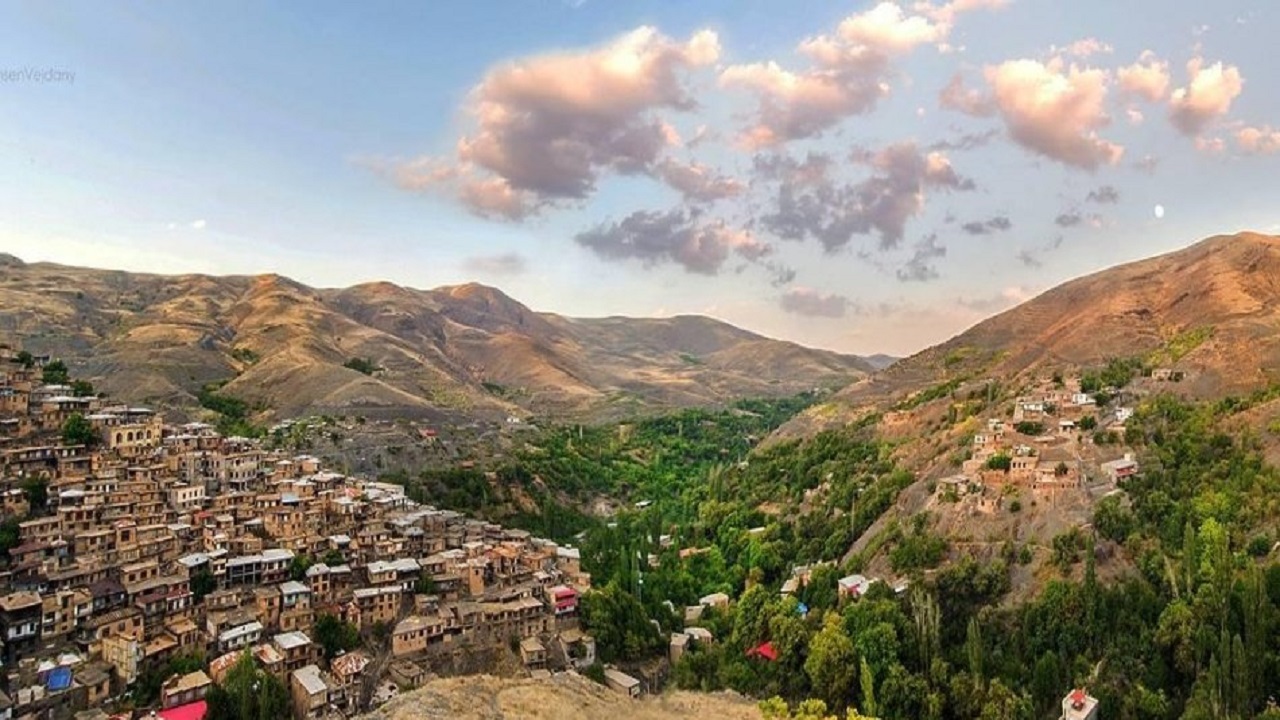 نمایی از طبیعت بهاری روستای پلکانی کنگ طرقبه + فیلم