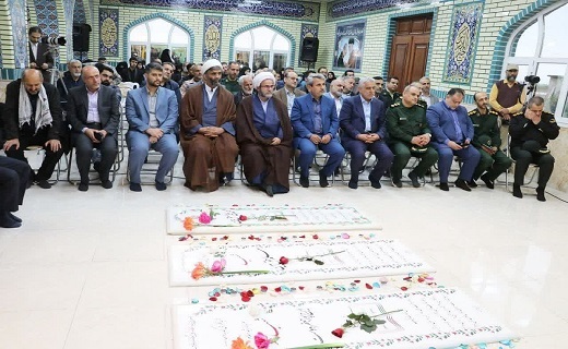 افتتاح گلزار شهدا و حسینیه سردار شهید محمدعلی حق بین