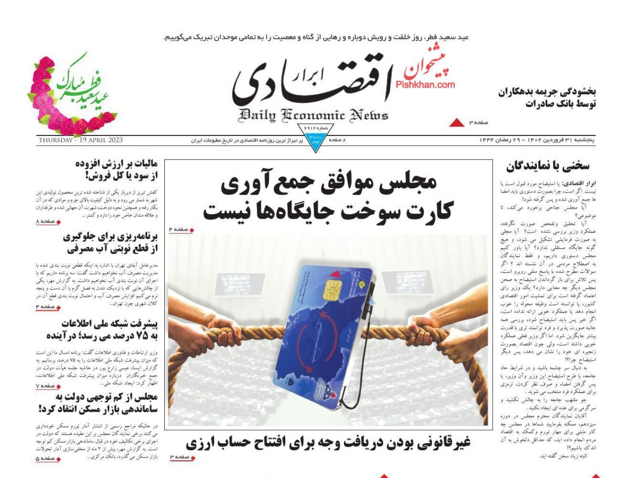 روزنامه ابرار اقتصادی