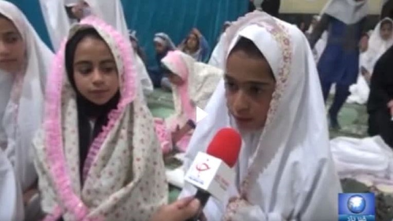 برگزاری جشن دختران روزه اولی بخش چاهک+فیلم