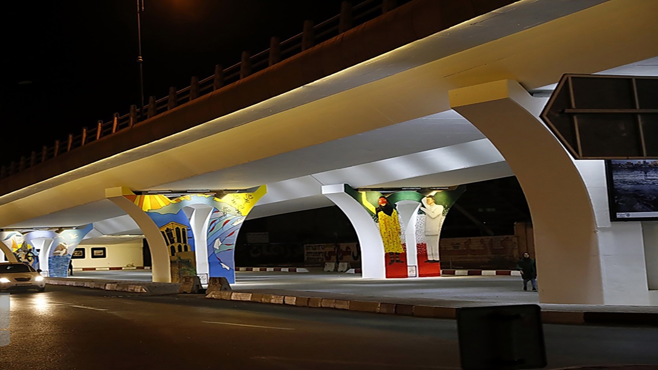 زیبایی یک پل روگذر در بندرعباس+ عکس