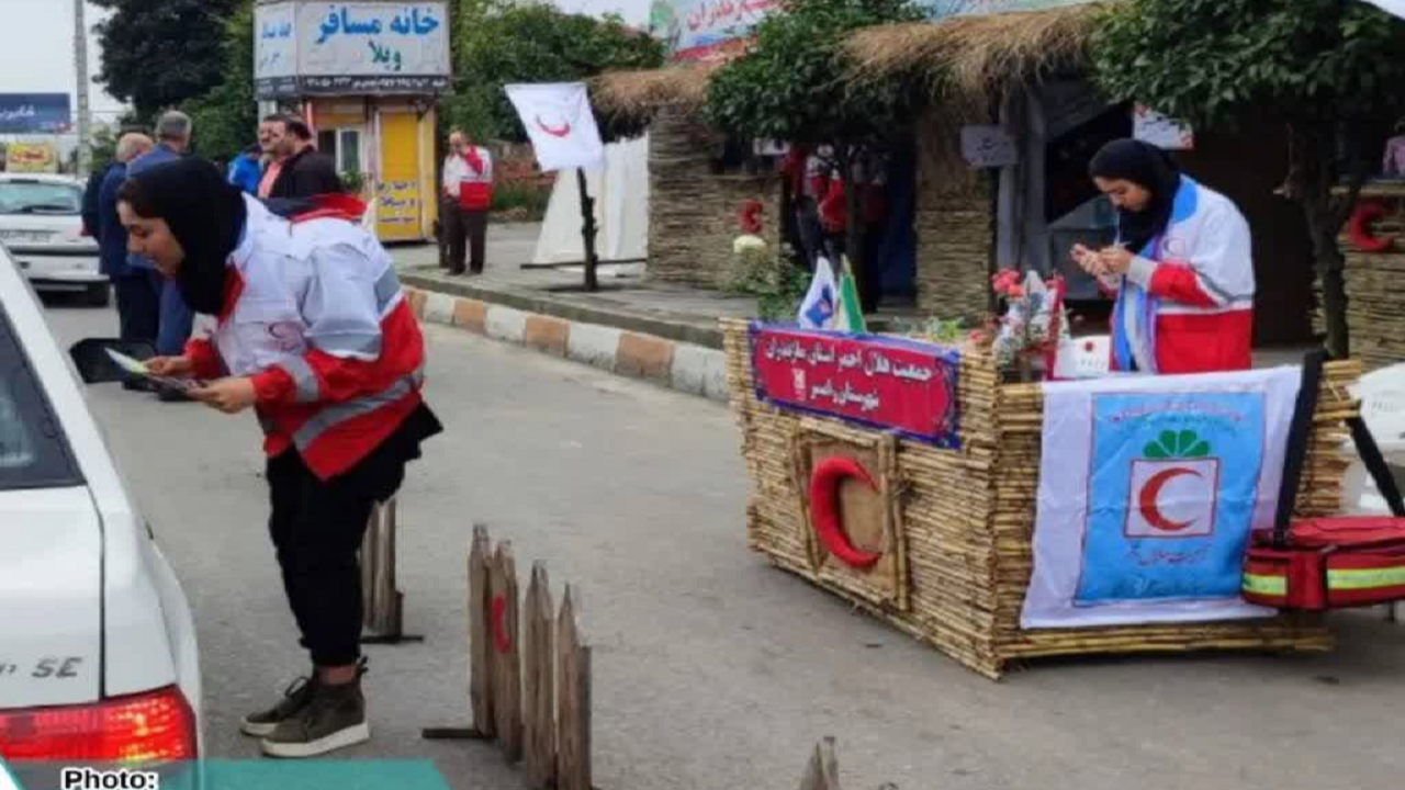 بهره مندی ۱۰۰ هزار نفر از خدمات نوروزی هلال احمر مازندران