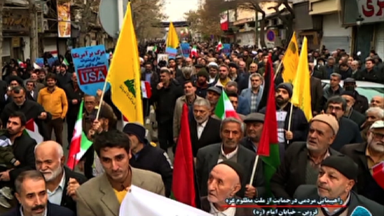 راهپیمایی نمازگزاران در حمایت از مردم غزه