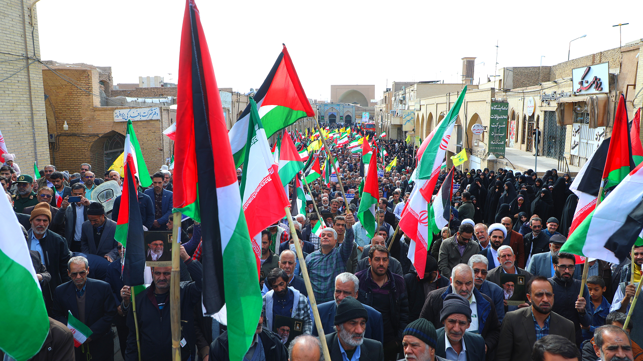 راهپیمایی همبستگی و حمایت از ملت مظلوم و مقاوم فلسطین در یزد