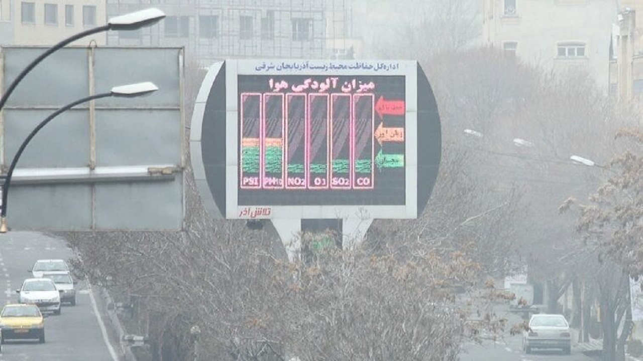 هوای تبریز قرمز شد/ مدارس تبریز و اسکو روز چهارشنبه غیرحضوری شد