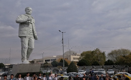 رونمایی از تندیس سردار شهید قاسم سلیمانی در قزوین