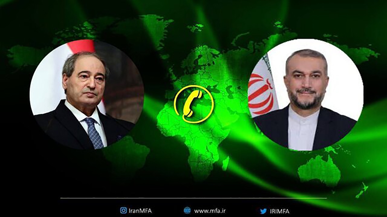 رایزنی وزیران امور خارجه ایران و سوریه در مورد واقعه تروریستی کرمان