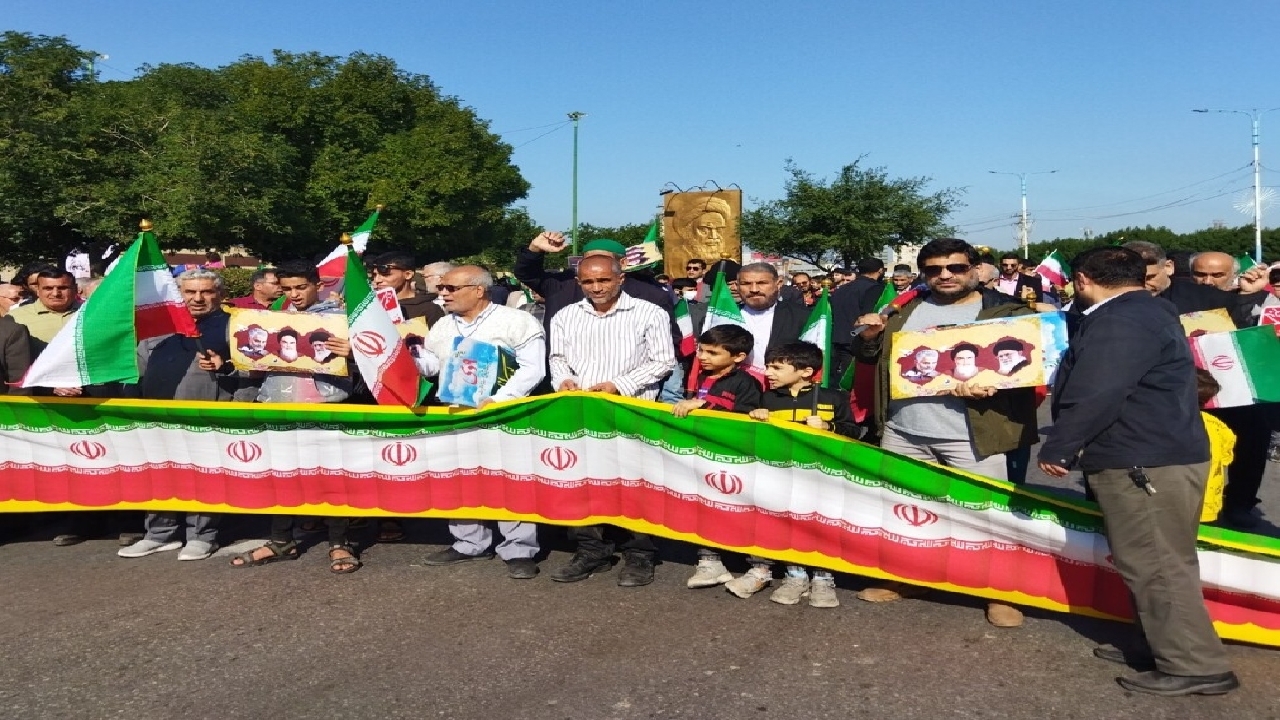 راهپیمایی اهوازی‌ها در محکومیت حمله تروریستی کرمان+فیلم