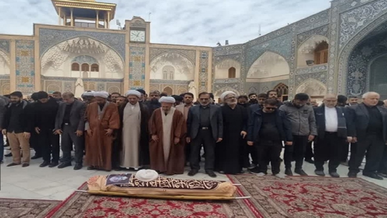 تشییع و خاکسپاری پیکر پدر شهید فضلی زاده در قم
