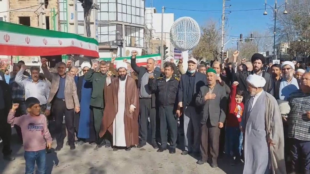 خروش مردم گالیکش در محکومیت حمله تروریستی کرمان + فیلم
