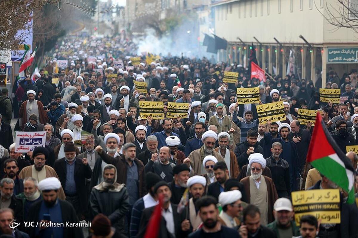 راهپیمایی مردم تبریز در محکومیت حادثه تروریستی کرمان