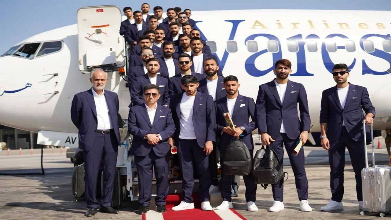 پرواز کاروان تیم ملی فوتبال از کیش به قطر