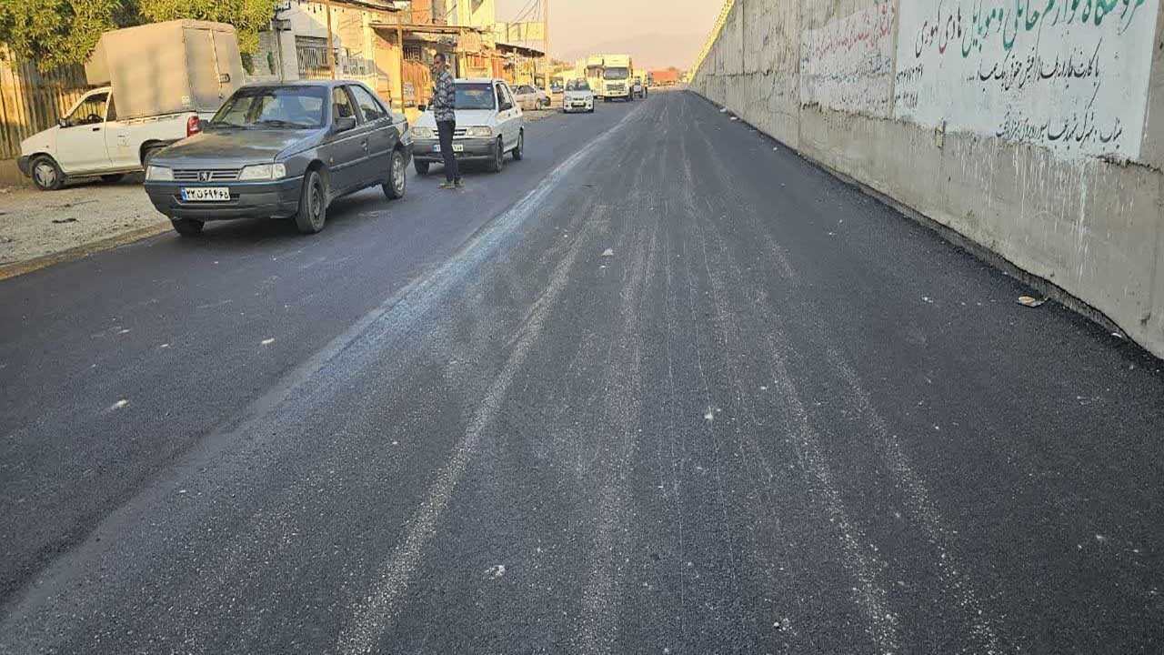 بهره برداری از روکش آسفالت روستای حسن لنگی بالا بخش شمیل 