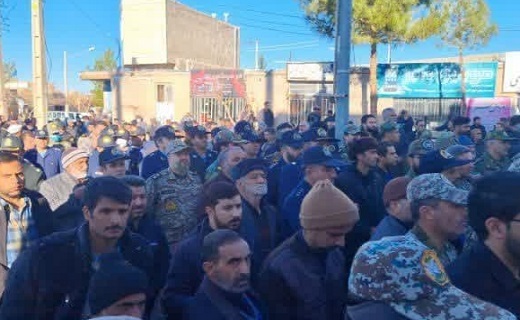 تشییع پیکر شهید حسن زاده در آرین شهر